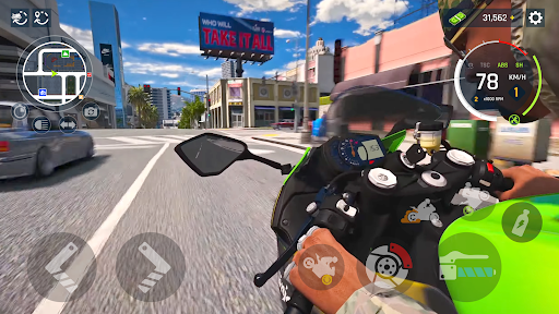 Real Motocycle Driving Game 3D ekran görüntüsü