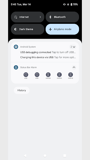 One-Tap Alarm ekran görüntüsü