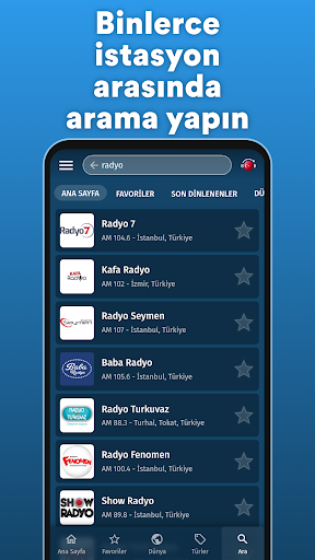 FM ve AM Radyo ekran görüntüsü