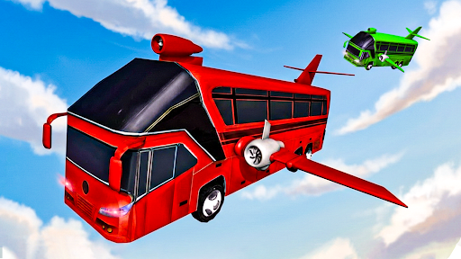 Flying Bus Games Simulator 3D ekran görüntüsü