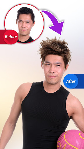 Man Hair Style Photo Editor ekran görüntüsü