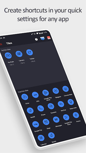 Tile Shortcuts: Quick settings ekran görüntüsü