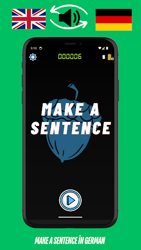 Make a Sentence in German ekran görüntüsü