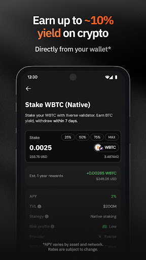 Xverse: Bitcoin Crypto Wallet ekran görüntüsü