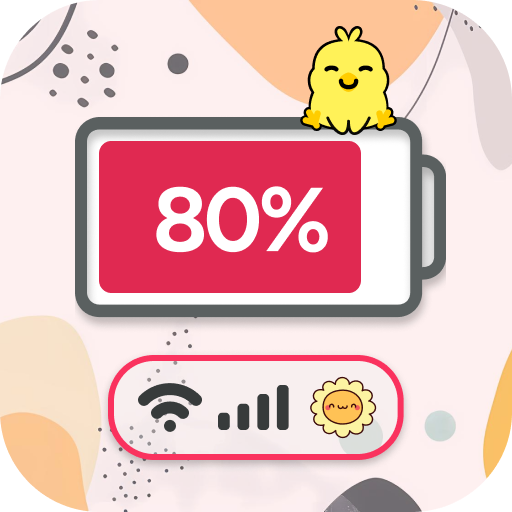 Emoji Battery Widget: Cute Bar