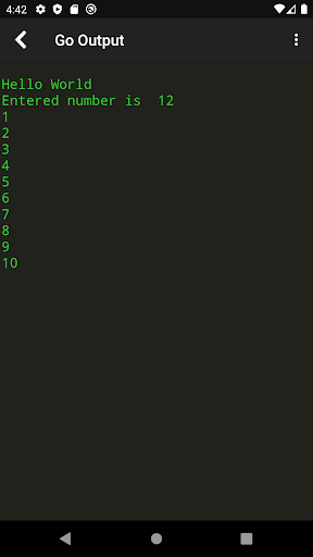 Go Programming Compiler ekran görüntüsü