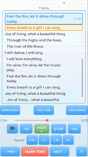 Lyricsync Player Pro ekran görüntüsü