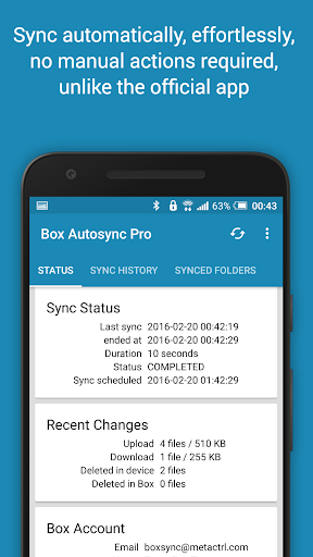 Autosync for Box - BoxSync ekran görüntüsü