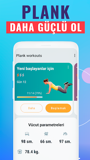 Evde Plank Egzersizi - 30 gün ekran görüntüsü