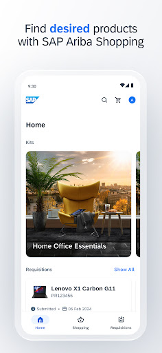 SAP Ariba Shopping ekran görüntüsü