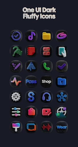 OneUi Dark Fluffy Icons ekran görüntüsü
