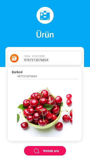 QR kod okuyucu ekran görüntüsü