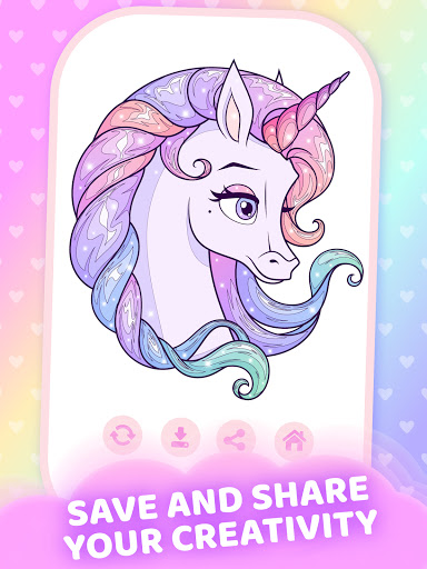 Sparkling Unicorns Color Book ekran görüntüsü