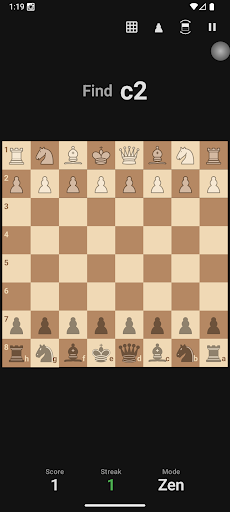 Chessis Coordinate Trainer ekran görüntüsü