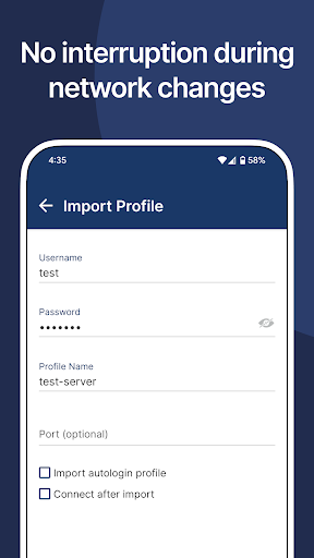 OpenVPN Connect ekran görüntüsü