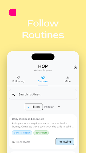HOP: Health & Wellness Tracker ekran görüntüsü