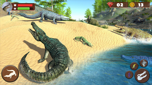 Wild Crocodile Family Sim Game ekran görüntüsü