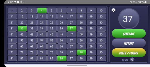 Housie Tambola NumberGenerator ekran görüntüsü
