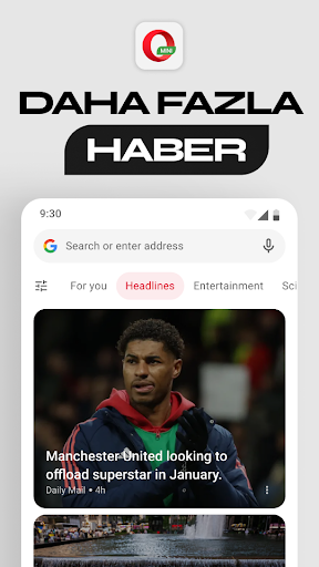 Opera Mini - Hızlı Tarayıcı ekran görüntüsü