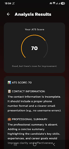 ResumeWord - ATS Score Checker ekran görüntüsü