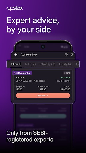 Upstox Stocks IPO Mutual Funds ekran görüntüsü