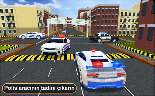 Süper polis araba otopark ekran görüntüsü