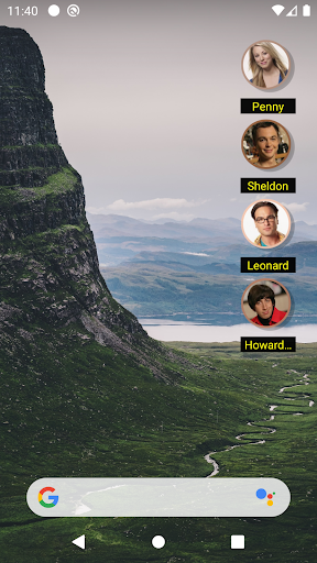 Recent Contacts Widget ekran görüntüsü