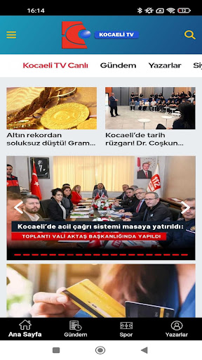 Kocaeli TV ekran görüntüsü