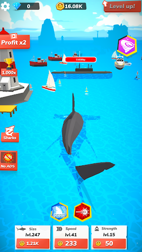 Idle Shark World - Tycoon Game ekran görüntüsü