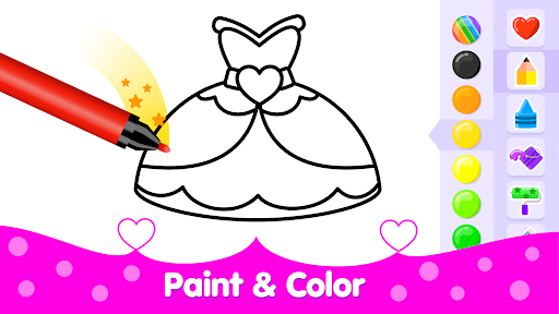 Coloring & Drawing for Girls ekran görüntüsü