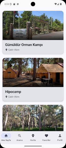 Kamp Yerleri ekran görüntüsü