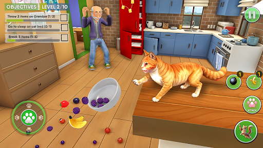 Kitty Vs Grandpa Cat Simulator ekran görüntüsü