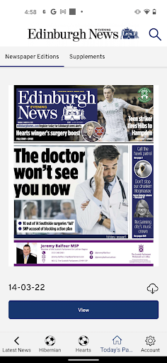 Edinburgh Evening News ekran görüntüsü