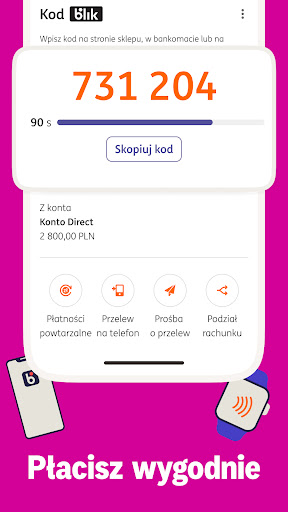 Moje ING mobile ekran görüntüsü