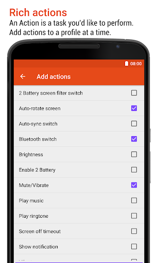 aProfiles - Auto tasks ekran görüntüsü