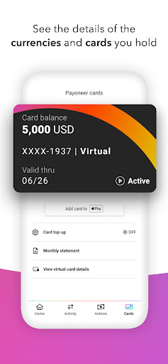 Payoneer ekran görüntüsü
