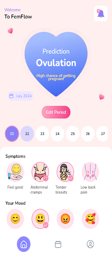 Periodo menstrual pms tracker ekran görüntüsü