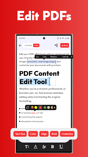 PDF Editor Reader & Sign Maker ekran görüntüsü
