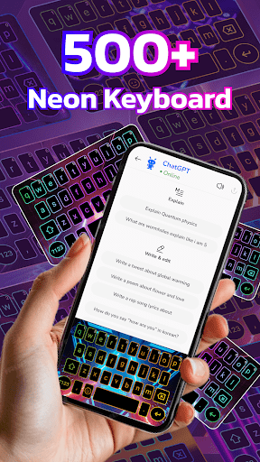 LED Neon Keyboard Theme Maker ekran görüntüsü