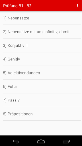 Almanca öğren  B1 / B2 testi ekran görüntüsü