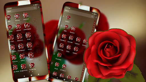 Red Rose Launcher Theme ekran görüntüsü