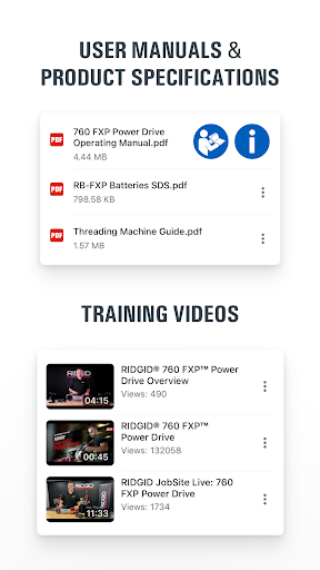 RIDGID Link ekran görüntüsü