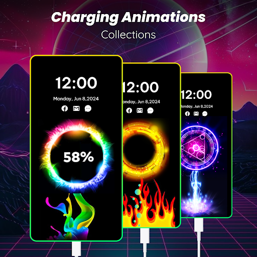 Battery Charging Animations 4K ekran görüntüsü