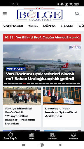 Van Bölge Gazetesi ekran görüntüsü