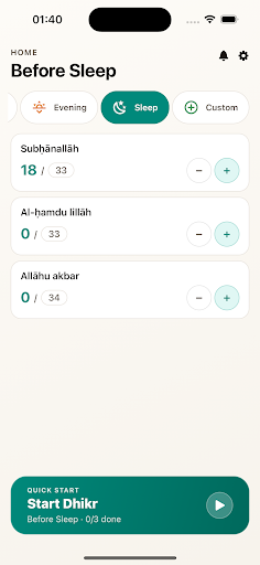 Dhikr Counter Pro ekran görüntüsü