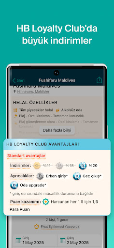 Halalbooking: Otel rezervasyon ekran görüntüsü