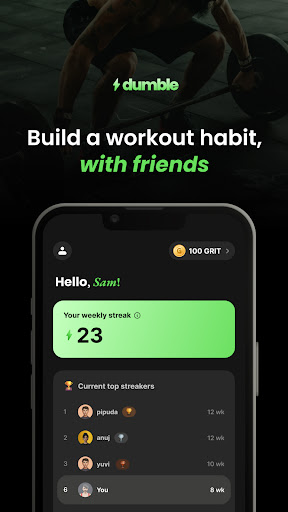 Dumble: Gym Workout Challenges ekran görüntüsü