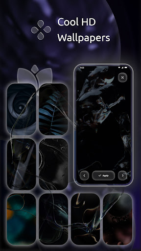 Liquid Glassy Theme Launcher + ekran görüntüsü