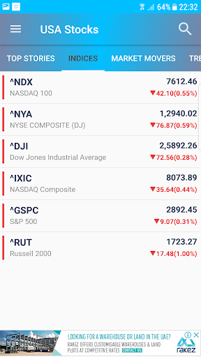 USA Stocks ekran görüntüsü