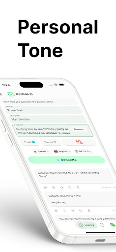 Email Writer Copilot: NexMail ekran görüntüsü